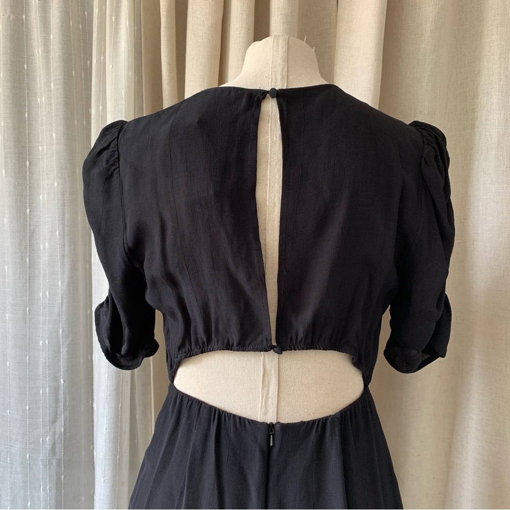 ABERCROMBIE & FITCH BLACK MIDI CLASSIC DRESS NWT M - Picture 8 of 12